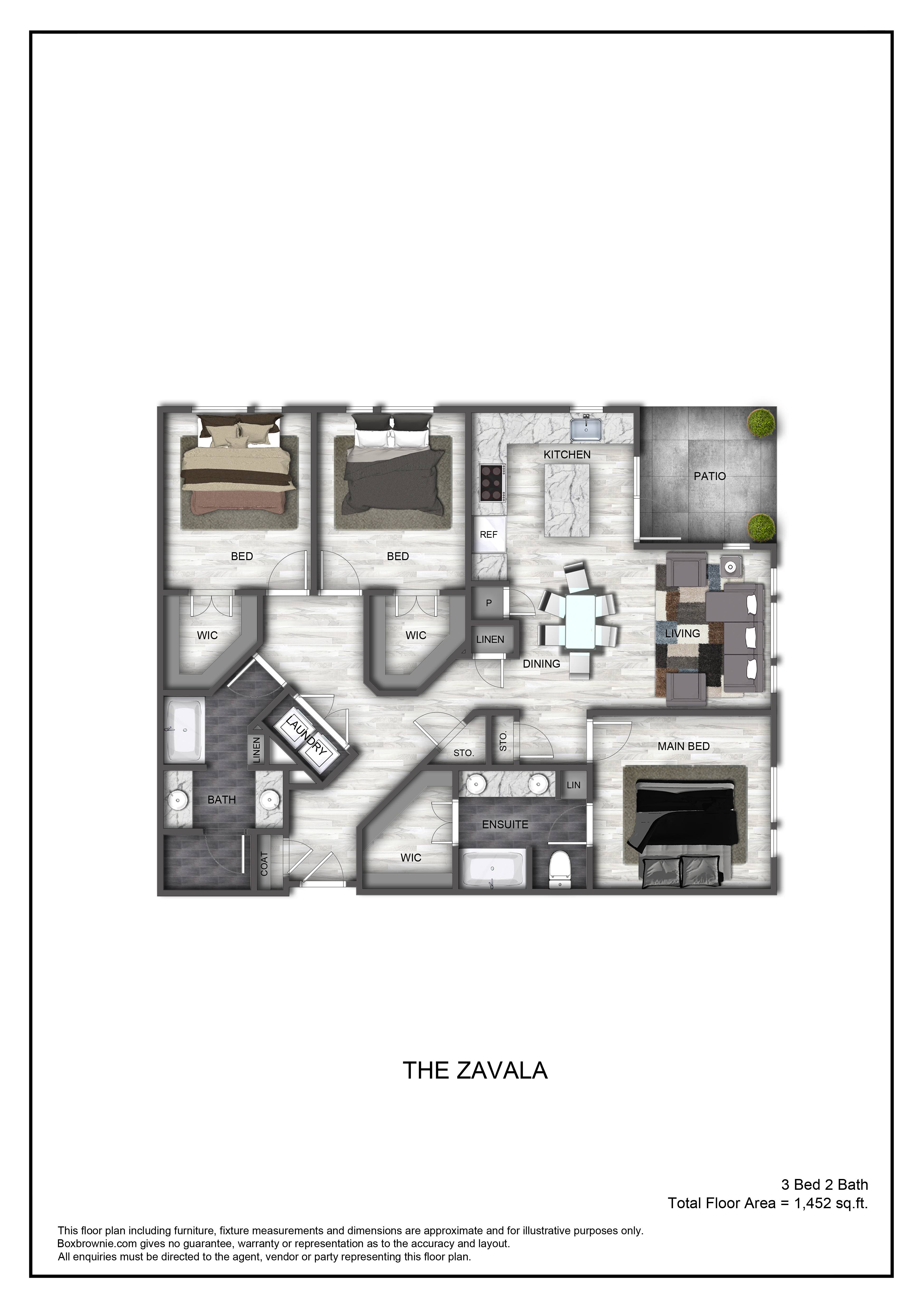 Floor plan layout diagram for C1